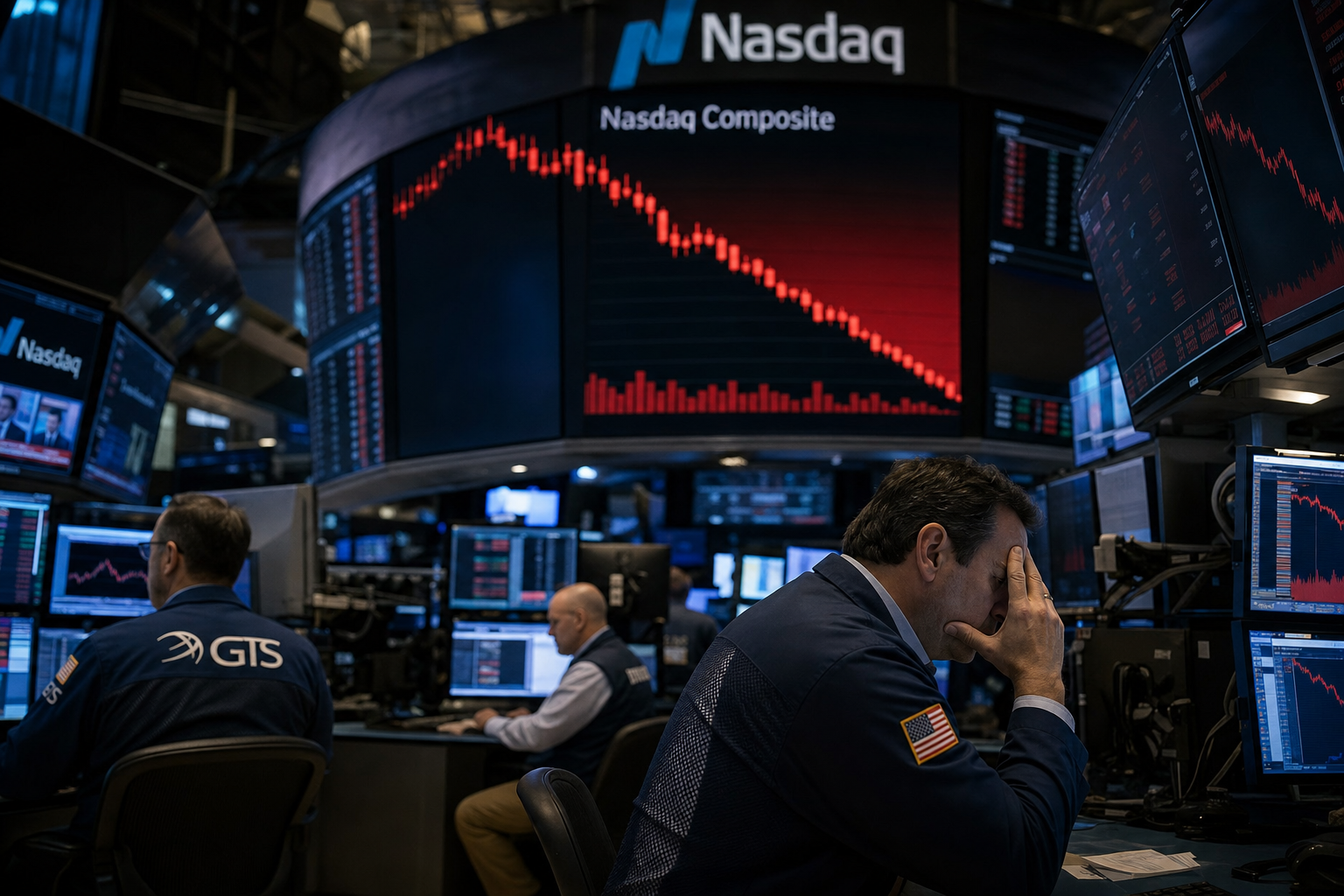 AI Stocks and Rate Fear Collide in Nasdaq's Worst Day in Over a Year
